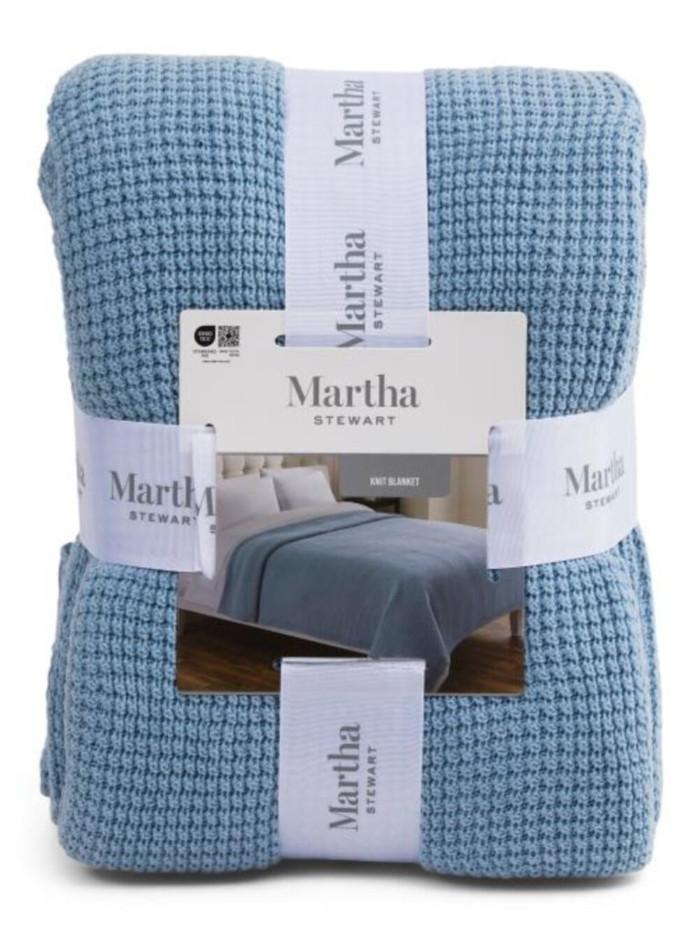 MARTHA STEWART Textured Knit Waffle Blanket